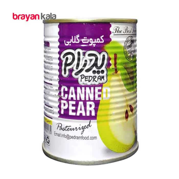 عکس اصلی کمپوت گلابی پدرام مقدار 350 گرمی